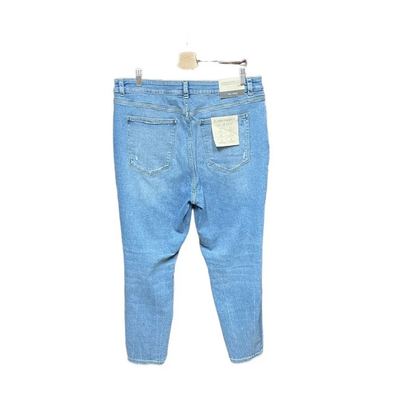 DL1961 Florence Instasculpt Ripped Ankle Skinny Jeans In Marine Busted Size 18W - Picture 5 of 12